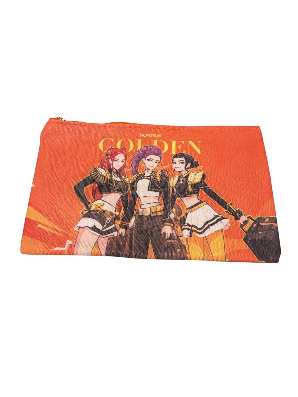 New K-Pop Demon Hunters HUNTRX Trio Large Graphic Zip Pouch Rumi Zoey Mira